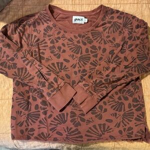 Pact Terracotta Floral Sweatshirt
